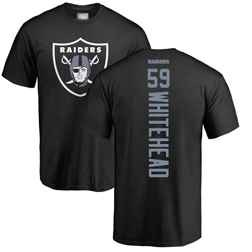 Men Oakland Raiders Black Tahir Whitehead Backer NFL Football #59 T Shirt